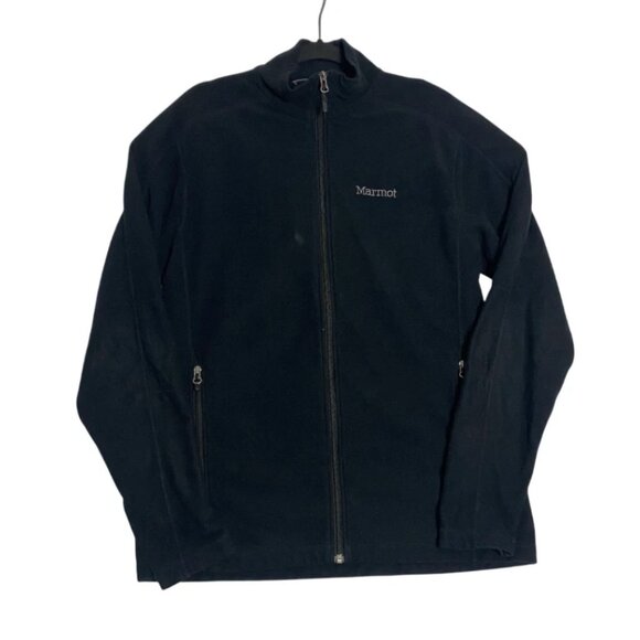 Marmot Mens Black Full Zip Fleece Outdoor Jacket Windbreaker Size Large - Picture 1 of 5